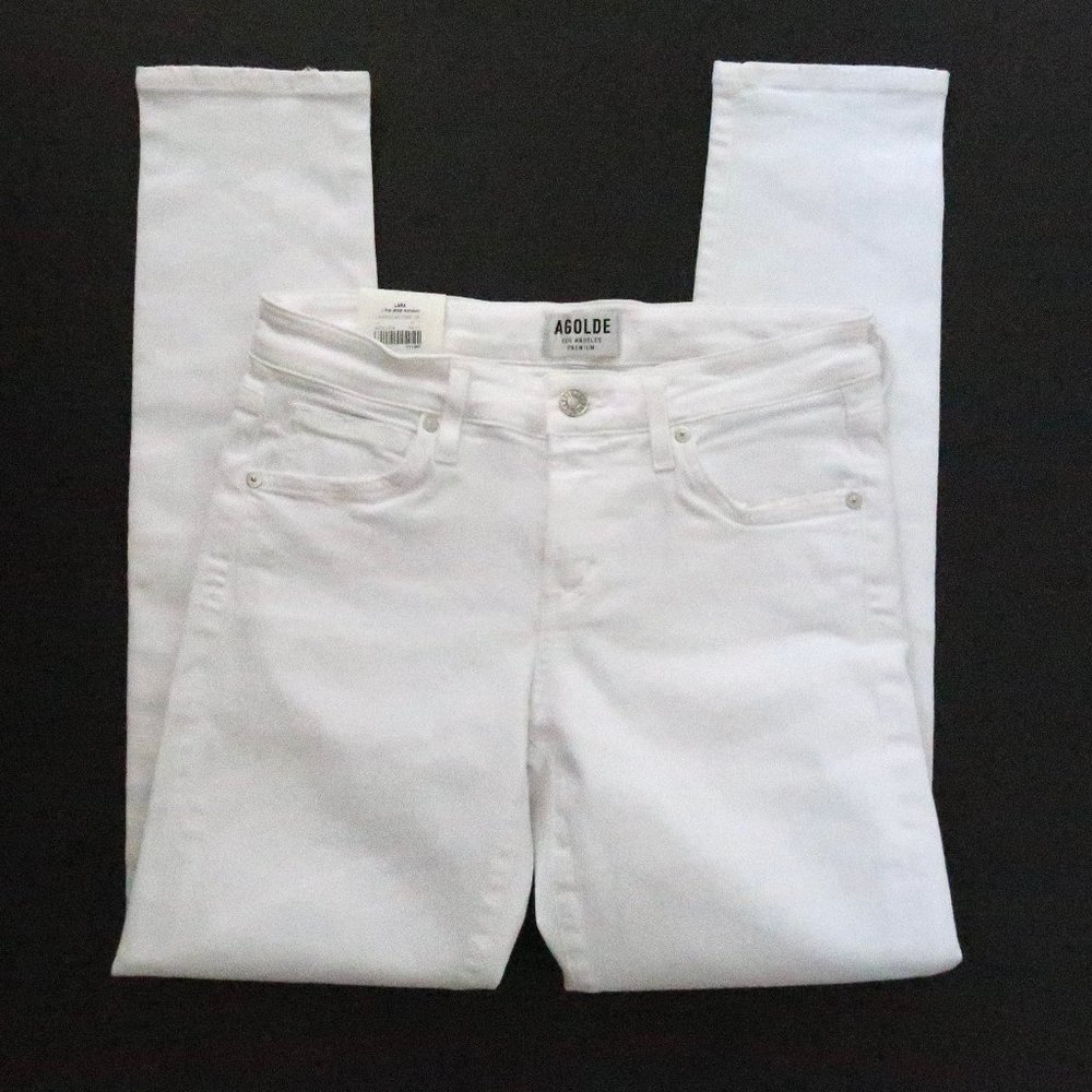 AGOLDE Lara Low Rise Skinny jeans NWT white